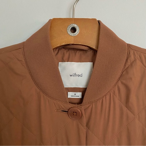 Aritzia Pavant Quilted Long Jacket in Epicurean Brown - Picture 8 of 9